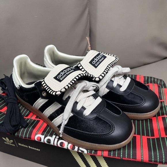 Adidas x Wales Bonner Black Pony Hair Sambas - Picture 1 of 5